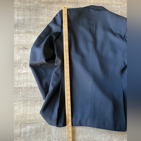 Italian Pure Virgin wool 44 Gold Button Double Breast Sport Coat academia preppy - Picture 15 of 16